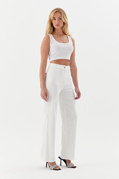 ONNO PRIVE Stoned Denim Trousers White