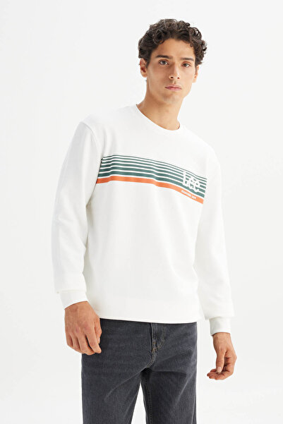 Lee Ανδρικό φούτερ με λαιμόκοψη σε λευκό χρώμα L2520099102 Λευκό φούτερ