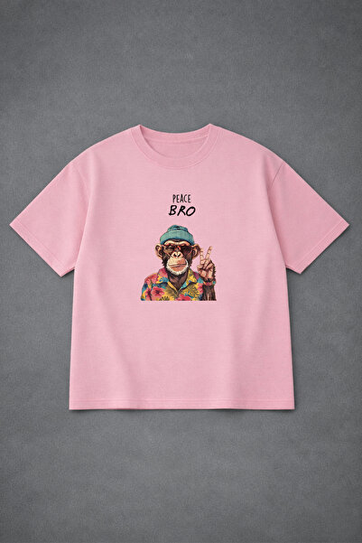 LORVEX T-Shirt Unisex Oversized Comfortable Fit Peace Bro Printed 100% Cotton