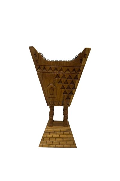 Gerenic مبخرة تراثيه مصنوعة من خشب التيك الطبيعي- مقاس كبير