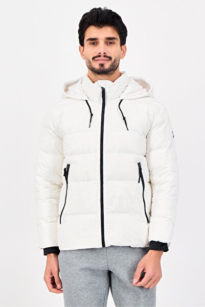 Reebok Men Sportswear Fit Brand Logo Outdoor Jacket, White