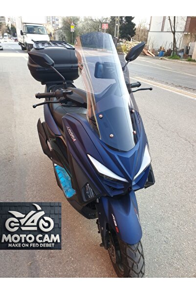 MOTOCAM Arora Max T Easy 125 Ön Cam 2022-2025 Model 55cm Füme Renkli 4mm KISA