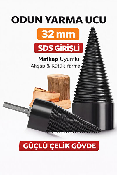 SENBANG 32 mm SDS Girişli Odun Yarma Ucu – Matkap Uyumlu Çelik Odun Ayırıcı A...