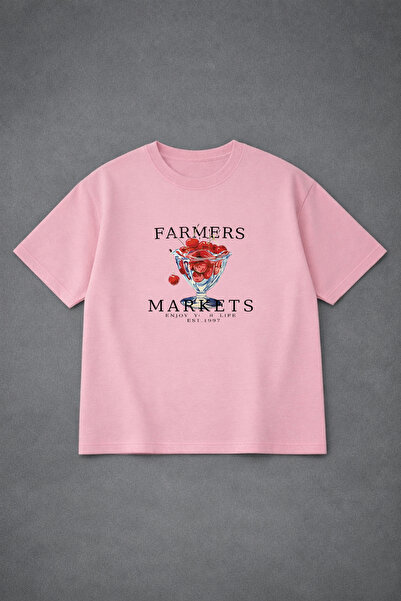 LORVEX Farmers Markets Printed Oversized Cotton Unisex Tshirt - T-Shirt