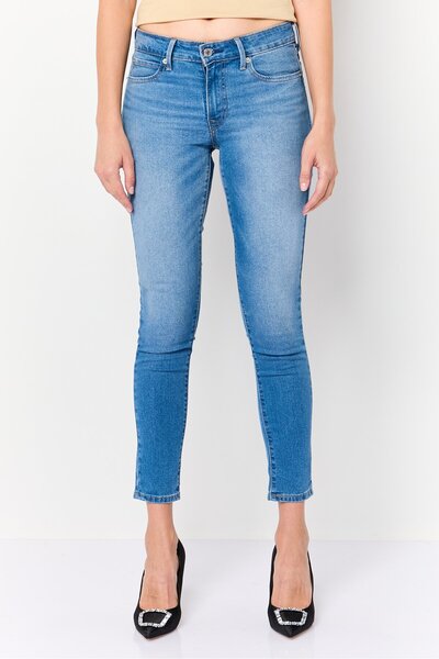 Levi's Women Skinny Fit Washed Stretchable Jeans, Blue