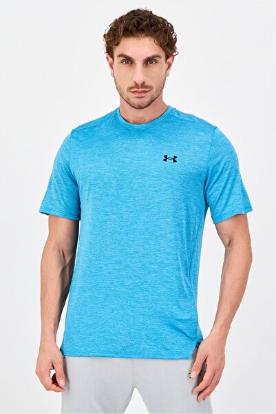 Under Armour Men Sportswear Fit Short Sleeve Training T-Shirt, Aqua Blue