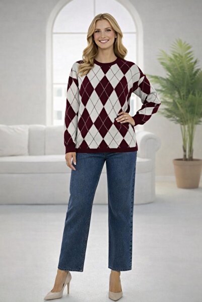 Karden Baklava desen yumoş triko kazak