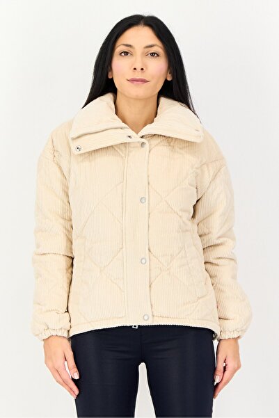 Levi's Women Quilted Corduroy Jacket Shirt, Cream