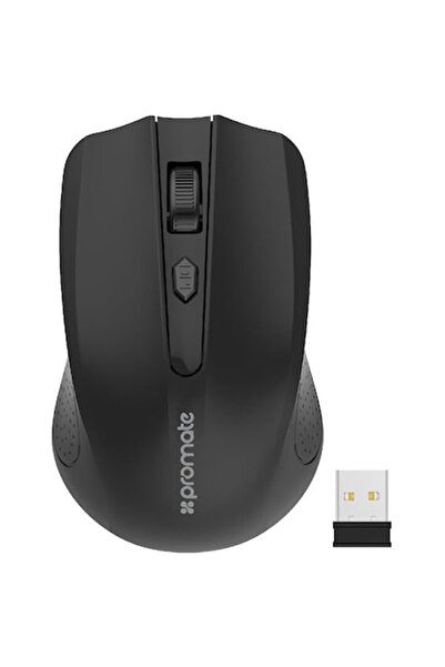 Promate Clix-8 Wireless Mouse, 1600 dpi, Black