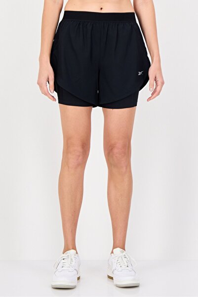 Reebok Women Sportswear Fit 2 in 1 Running Shorts, Black