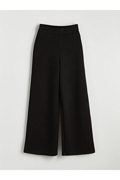 LC Waikiki بنطال رياضي نسائي أسود بخصر مطاطي واسع الأرجل من متجر جوليس