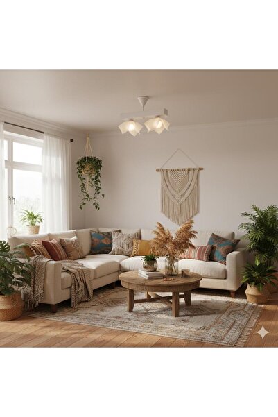 BİAVİZE 2'Lİ BEYAZ DALGALI CAMLI BEYAZ KROM AVİZE