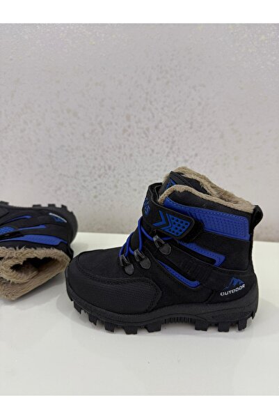MYSSTORE Ortapedik Taban İçi Yünlü Çocuk Bot Kar Botu MAVİ