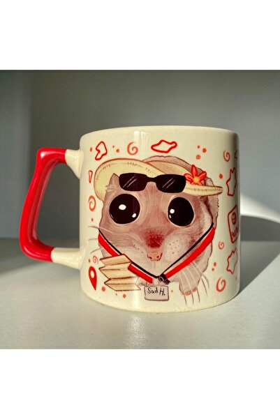 westartic Sad Üzgün Hamster - Meslek: Turist Rehberi (Tourist Guide) Kupa Bar...