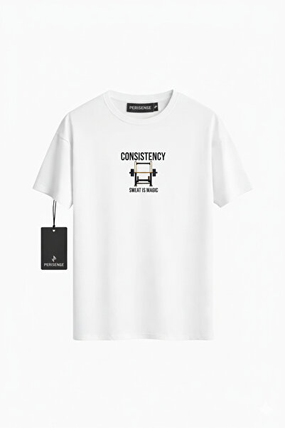 PERISENSE Unisex Consistency Printed Premium Combed Cotton Oversized T-Shirt