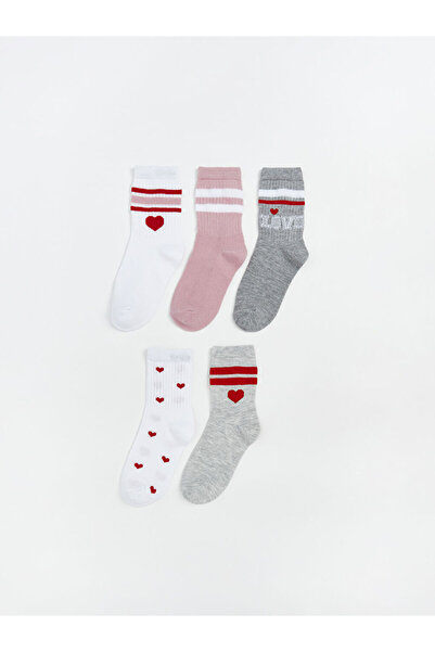 LC Waikiki Блестяща селекция от блестящи момичешки чорапи с бродерия, 5-пакет...