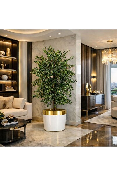 Altun Çiçekcilik Benjamin Ağacı 150 Cm Lux Metal Dahil