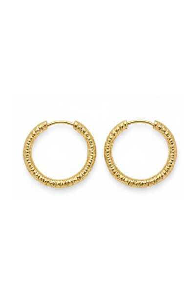 Jaida Moda Women's Gold Cutout Model Steel Hoop Earrings |   2.5 mm Thickness...