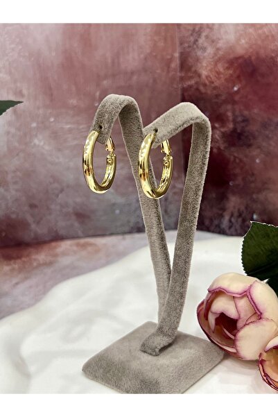 XUPING JEWELRY Her Tarza Uygun Günlük Şık Halka Küpe (14K GOLD/2,5X2,5CM)