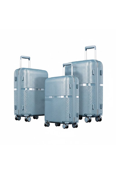 VELMORE 3 Piece Polypropylene Hard Side Luggage Set - 20", 24", 28"