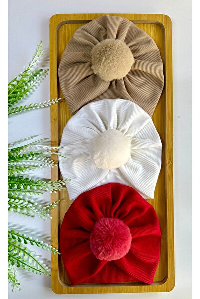 organik Pamuklu Full Esnek 0-2 Yaş 3’lü Bebek Bone