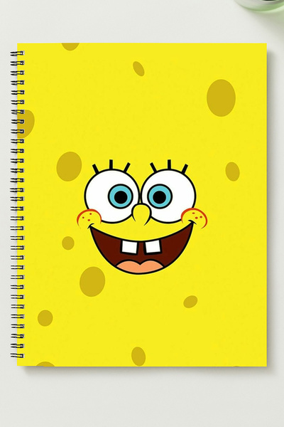 BLACKONECLASS SÜNGER BOB A5 Metal Spiralli Çizgisiz kalın bristol Kapak SİÜNG...