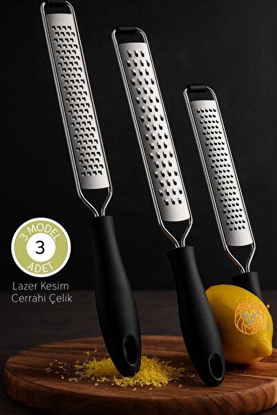 Transformacion 3-Piece Professional Steel Grater Set: Lemon Cheese Chocolate ...