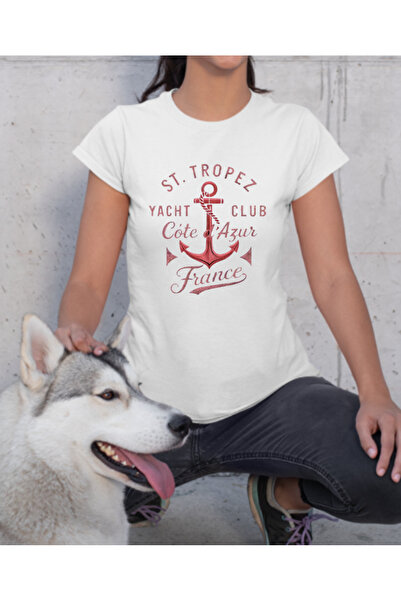 shi dumanlar giyim تيشيرت للجنسين من Bay/St Tropez France مطبوع صورة كبيرة الحجم