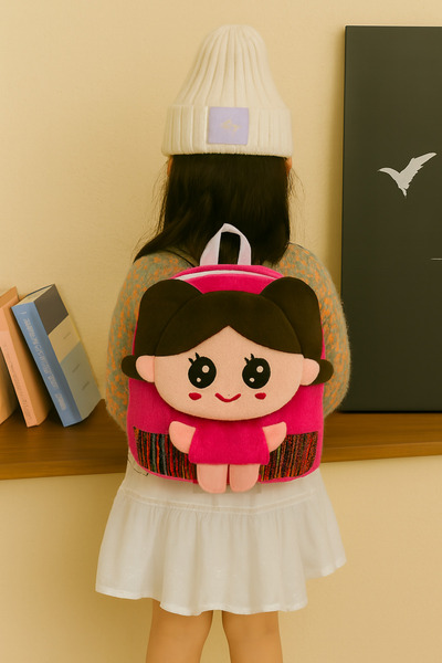 Livava Mini geantă de pluș pentru fete drăguțe, cu curea reglabilă pentru ruc...