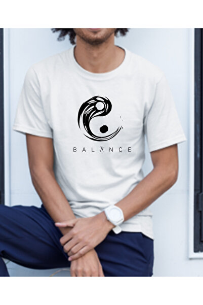 shi dumanlar giyim Μπλουζάκι Unisex Bay/ Min Yang Balance με τύπωμα Oversize ...