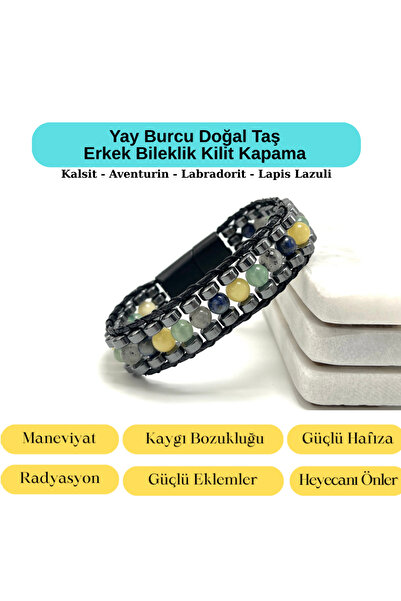 YILDIZ DOĞAL TAŞ Certified Sagittarius Zodiac Disc Model Natural Stone Men's ...