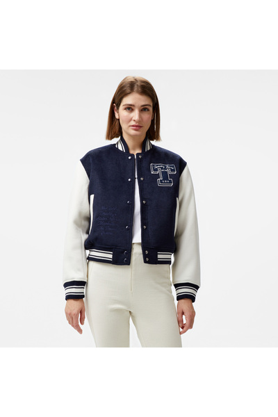 Tommy Hilfiger Tommy Jeans Letterman Kadın Mavi Ceket
