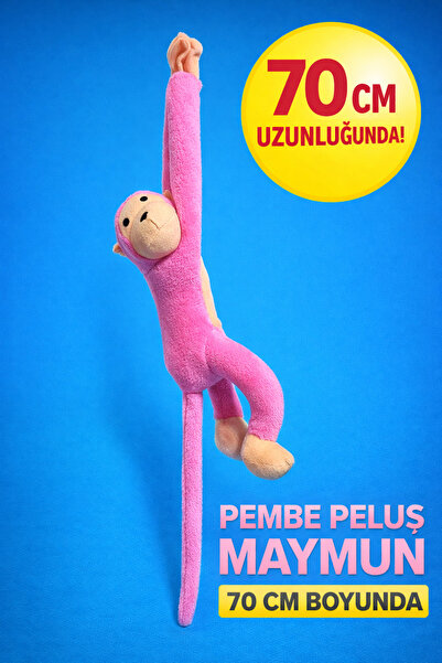 İB GLOBAL Elleri Yapışan Oyun Ve Uyku Arkadaşı Peluş Maymun Oyuncak Sarılan M...