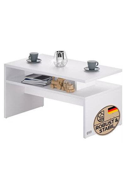 Casaria Masă de cafea Sacramento, 95x50x47cm, albă