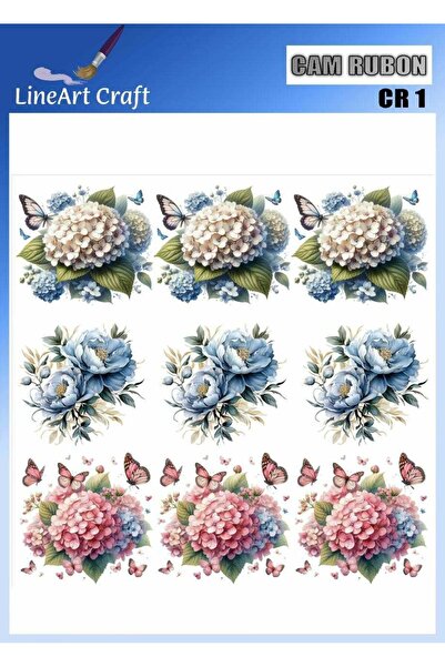 LİNEART Cam Yüzey Rubon Baskı Transfer No:CR1-20x20cm