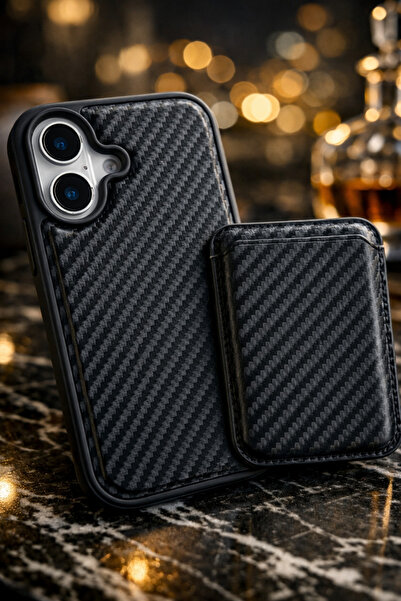 EDELFU Premium iPhone 16 - Carbon Velvet Carbon Fiber Inside Velvet Magnetic ...