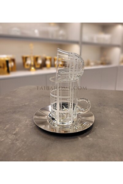 TR 18-piece tea and cup set - Narcissus - Silver