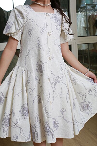 gmax Girls' dress with floral patterns