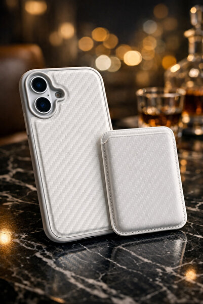 EDELFU Premium iPhone 16 - Carbon Velvet Carbon Fiber Inside Velvet Magnetic ...