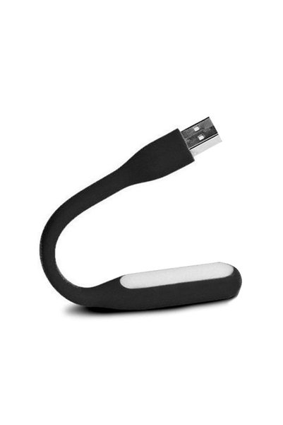 WTO Lampa de citit COB-LED, USB, flexibila, WTO®, acoperire siliconica, portabila, Negru
