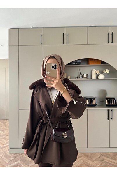 KILIF STORE FERMUAR DETAYLI KÜRK YAKA TAKIM