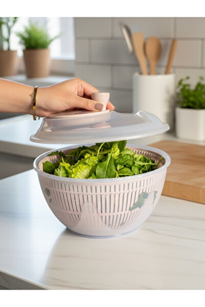 Salad & Vegetable Dryer 4.75 Liter Salad Dryer Transparent