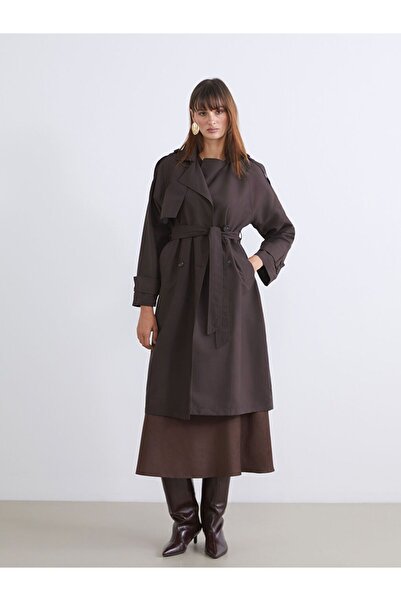 LC Waikiki Double Breasted Collar Women's Trench Coat