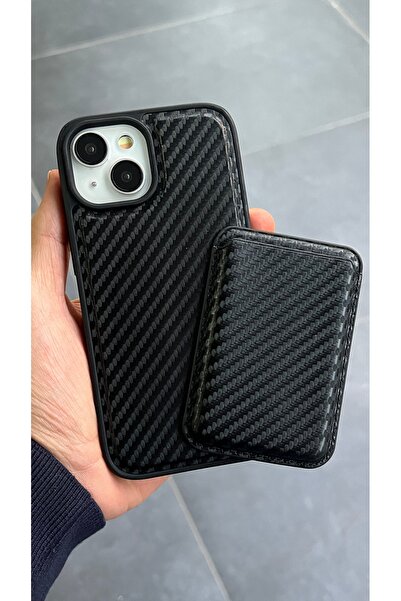 EDELFU Premium iPhone 15 / 14 and 13 - Carbon Velvet Carbon Fiber Cover with ...