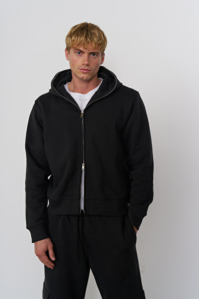 Beyyoglu %100 Cotton Fermuarlı Hoodie