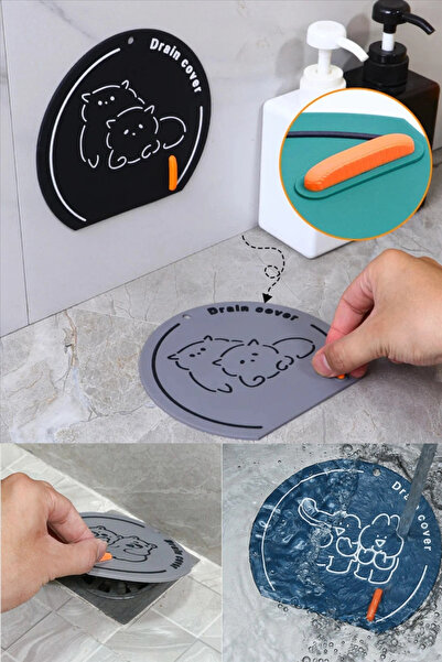 Özlem Toys Silicone Bathroom Kitchen Sink Drain Anti-Odor Protector (Black Co...