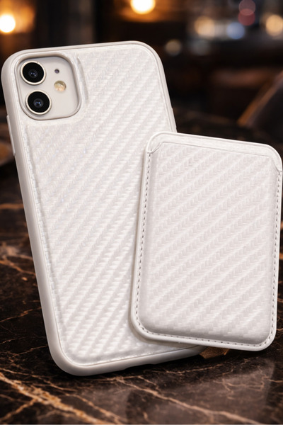 EDELFU Premium iPhone 12 and 12 Pro - Carbon Velvet Carbon Fiber Cover with V...