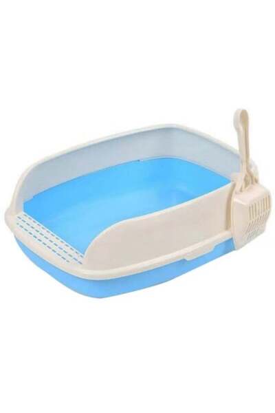 MBS صندوق فضلات الحيوانات الأليفة LW مقاوم للرذاذ، لون أزرق دودجر