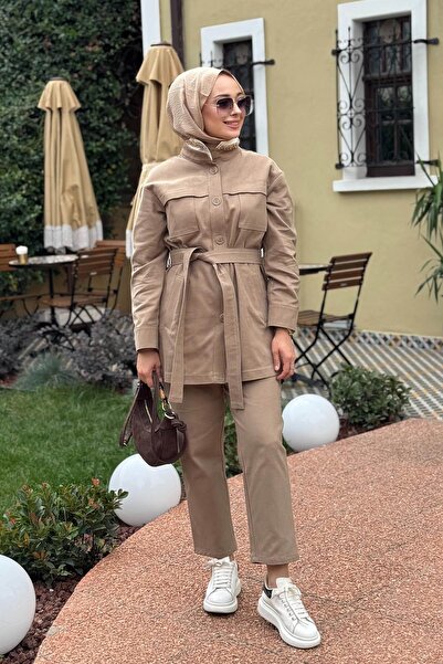 Venöve طقم جالفين مع بنطلون 26FWCEK0008 بيج