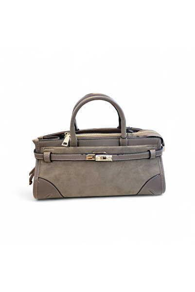 OUEEN ELİZABETH ''Medium Size'' Nubuck- Soft Synthetic Leather Women's Hand- ...